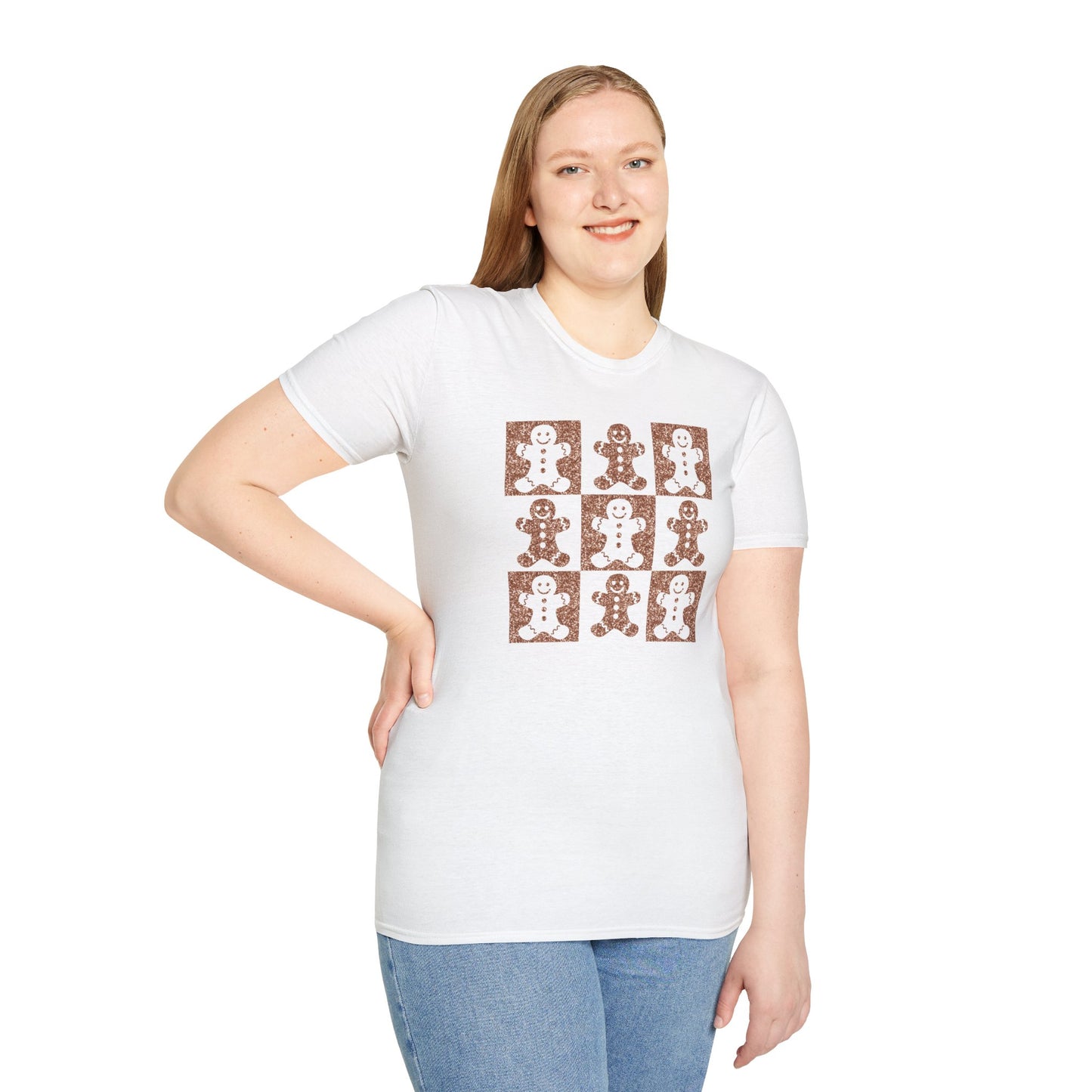 Glittery Gingerbread Men - Popular Softstyle Unisex Christmas T-Shirt