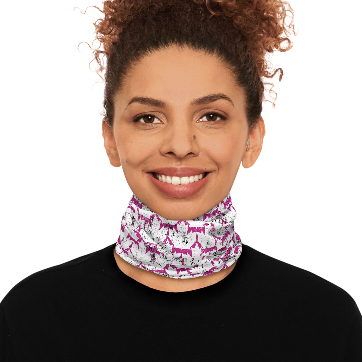 Grunge Maple Leaf Neck Gaiter – Canadian Style for Every Season