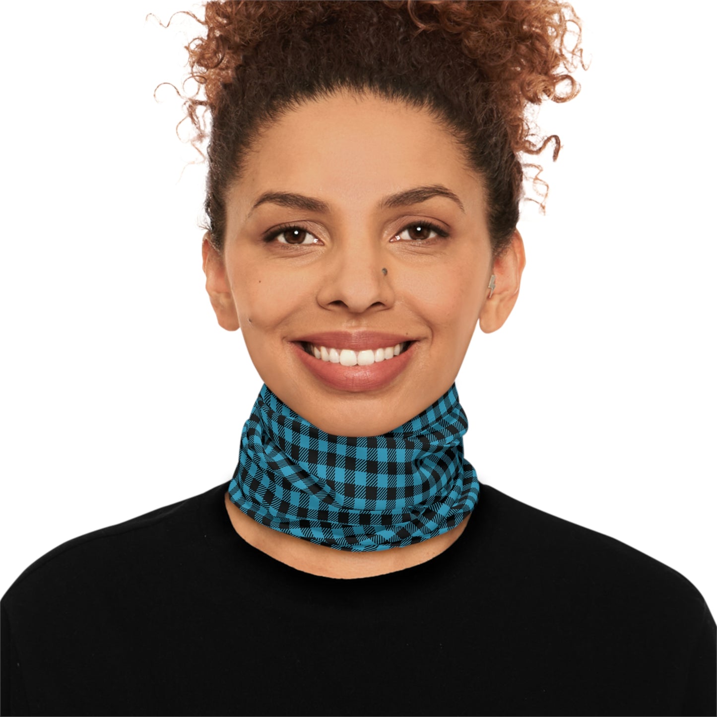 Arctic Vortex-Ready Neck Gaiter – Adjustable Fleece-Blend Winter Warmth in Buffalo Plaid