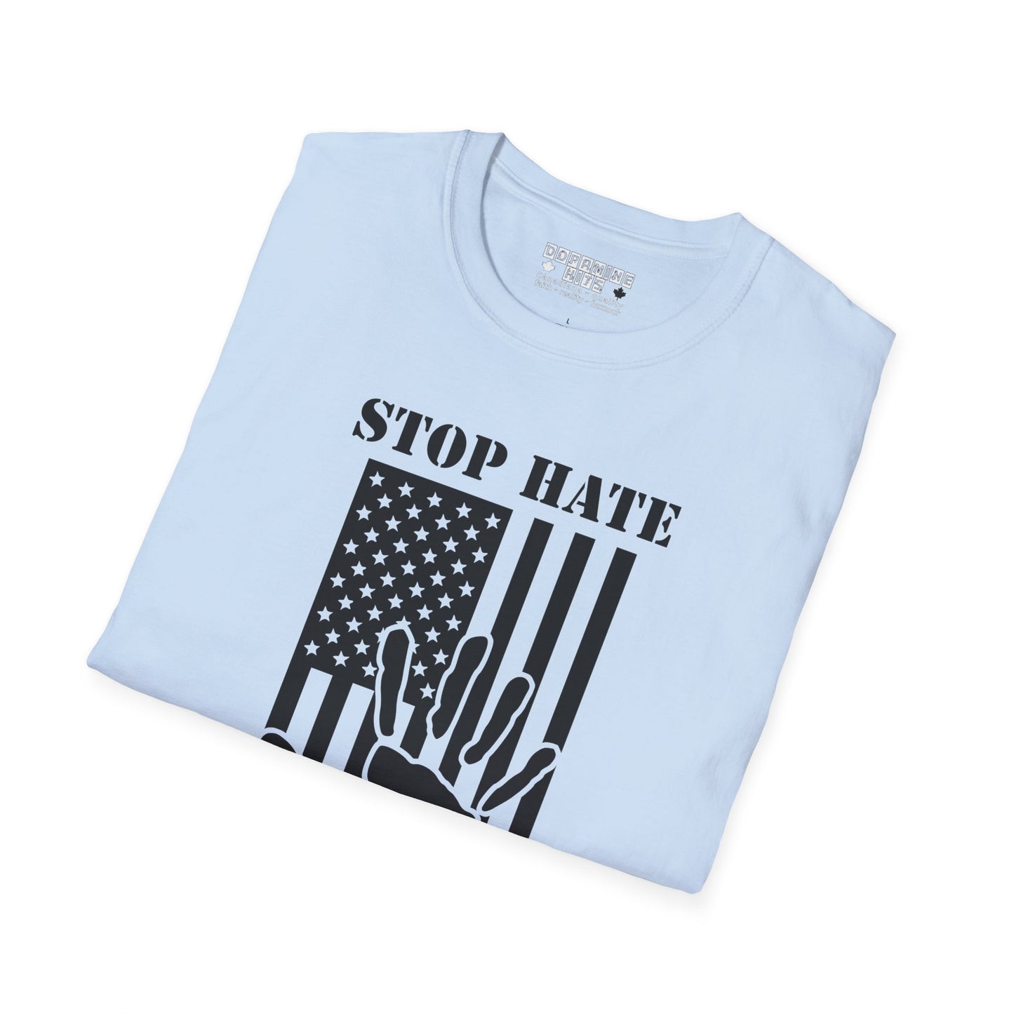 STOP HATE Unisex Soft-Style Cotton T-Shirt – Lightweight, Comfortable, Everyday Ready