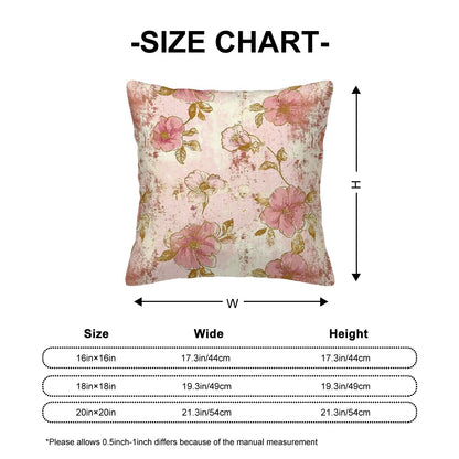 Vintage Flowers - Corduroy Throw Pillow Covers (Double-Sided Design)