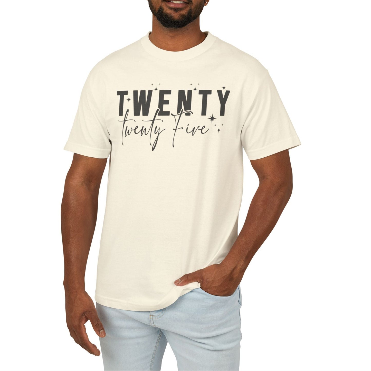 Twenty Twenty-Five - Unisex Garment-Dyed Heavyweight New Year's 2025 Cotton Tee