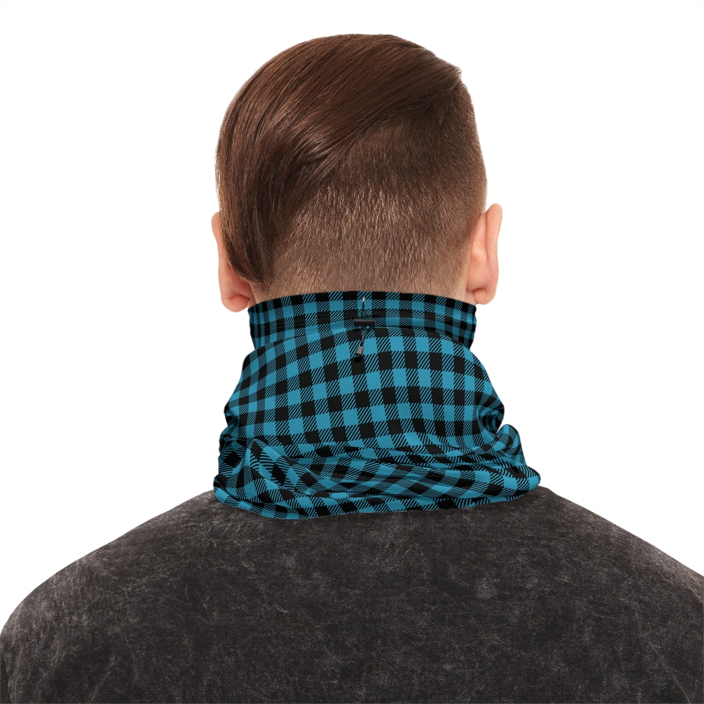 Arctic Vortex-Ready Neck Gaiter – Adjustable Fleece-Blend Winter Warmth in Buffalo Plaid