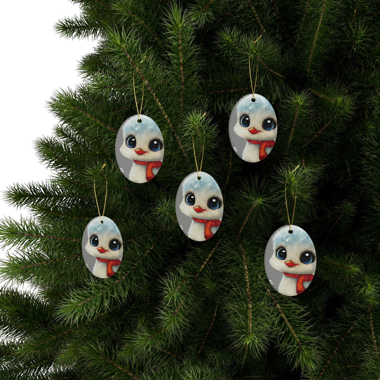 Woodland Creatures | Ceramic Christmas Ornaments (1pcs, 5pcs, 10pcs, 20pcs) - 10