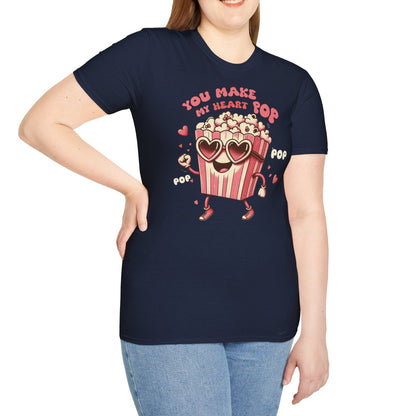 You Make My Heart Pop - Unisex Soft Cotton Retro T-Shirt - Plus Sizes Avail.