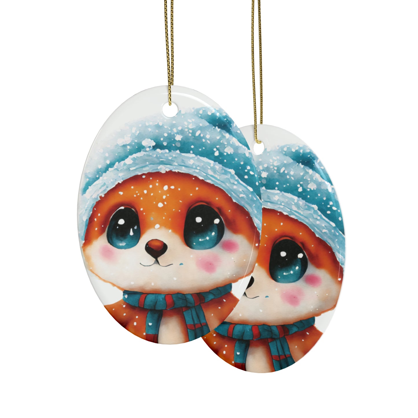 Woodland Creature | Ceramic Christmas Ornaments (1pcs, 5pcs, 10pcs, 20pcs) - 4