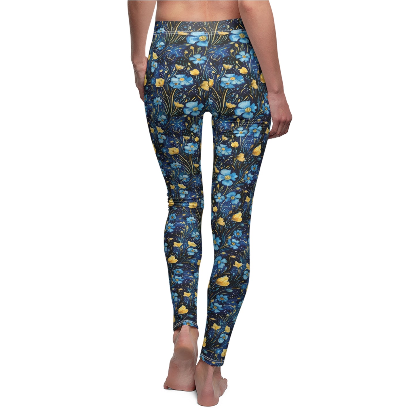 Starry Night Flowers - Women's Casual Leggings - Made Just For You!