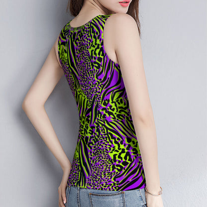 Animal Print - Women's Casual Sleeveless Top-Cami