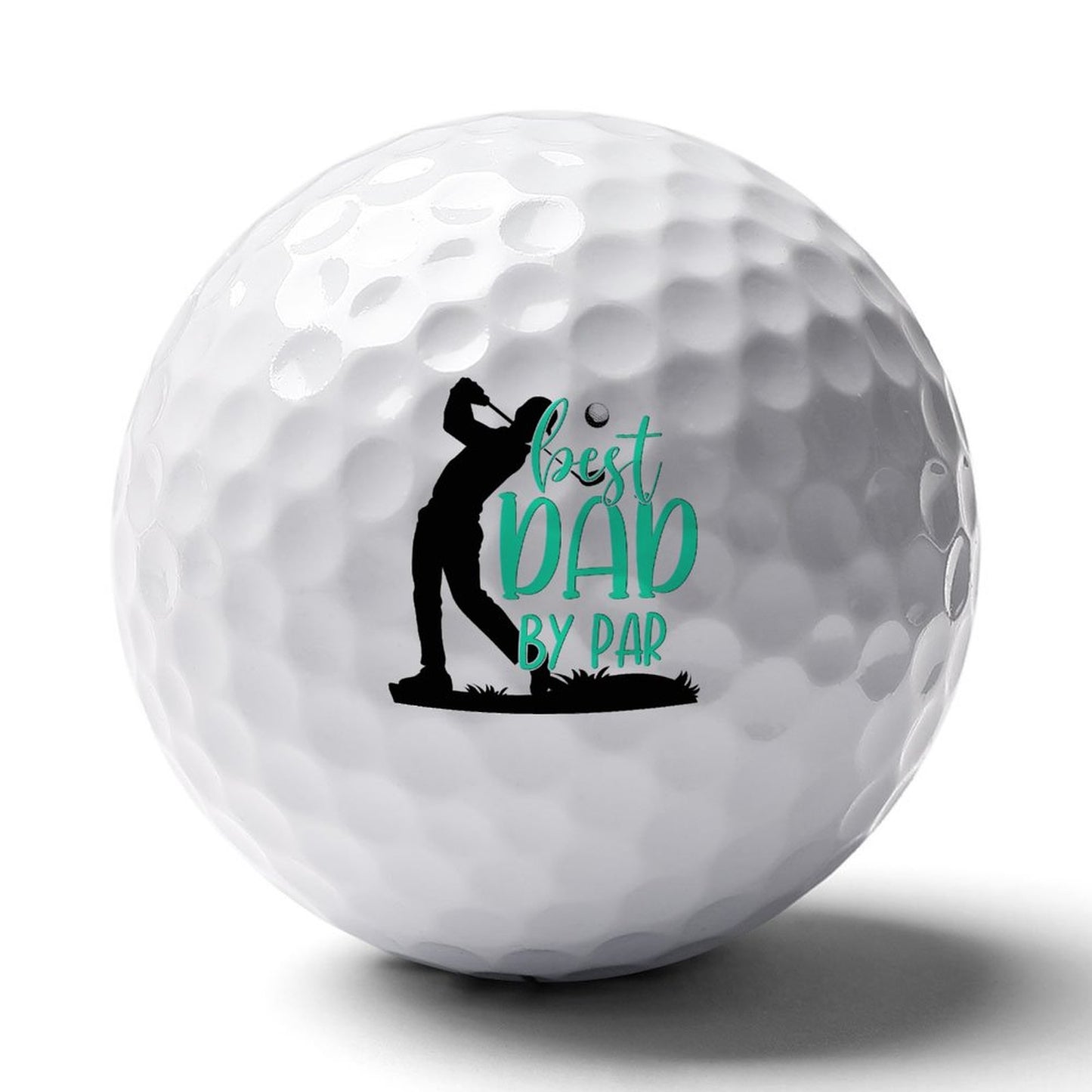Best Dad By Par | Two-Layer Golf Ball – Fun Gift for Golf Dads