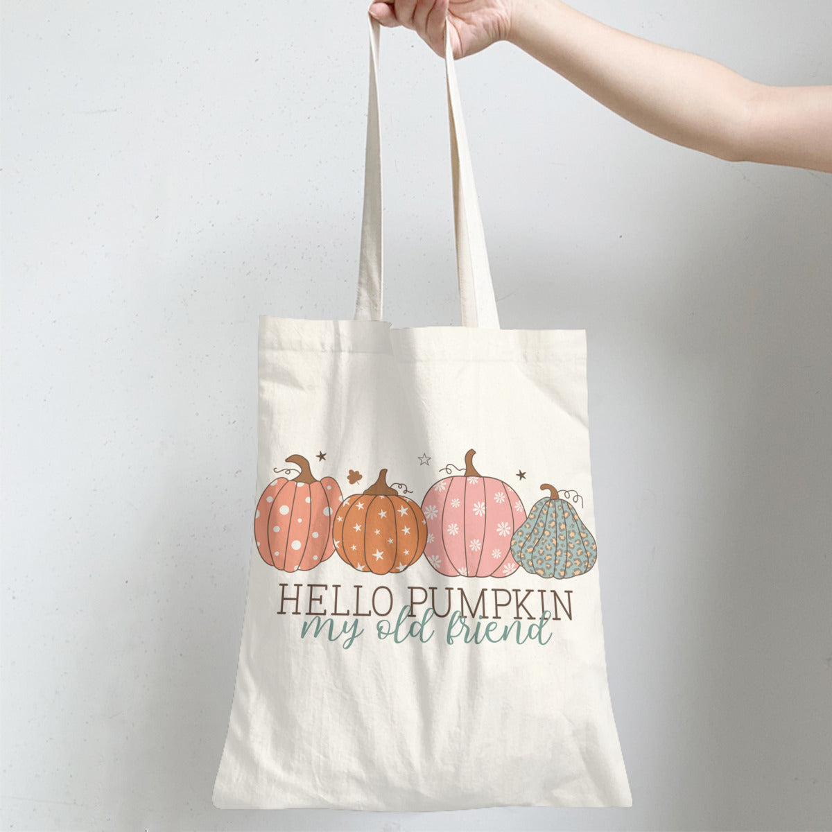 Hello Pumpkin My Old Friend - Linen Tote Shopping Bag