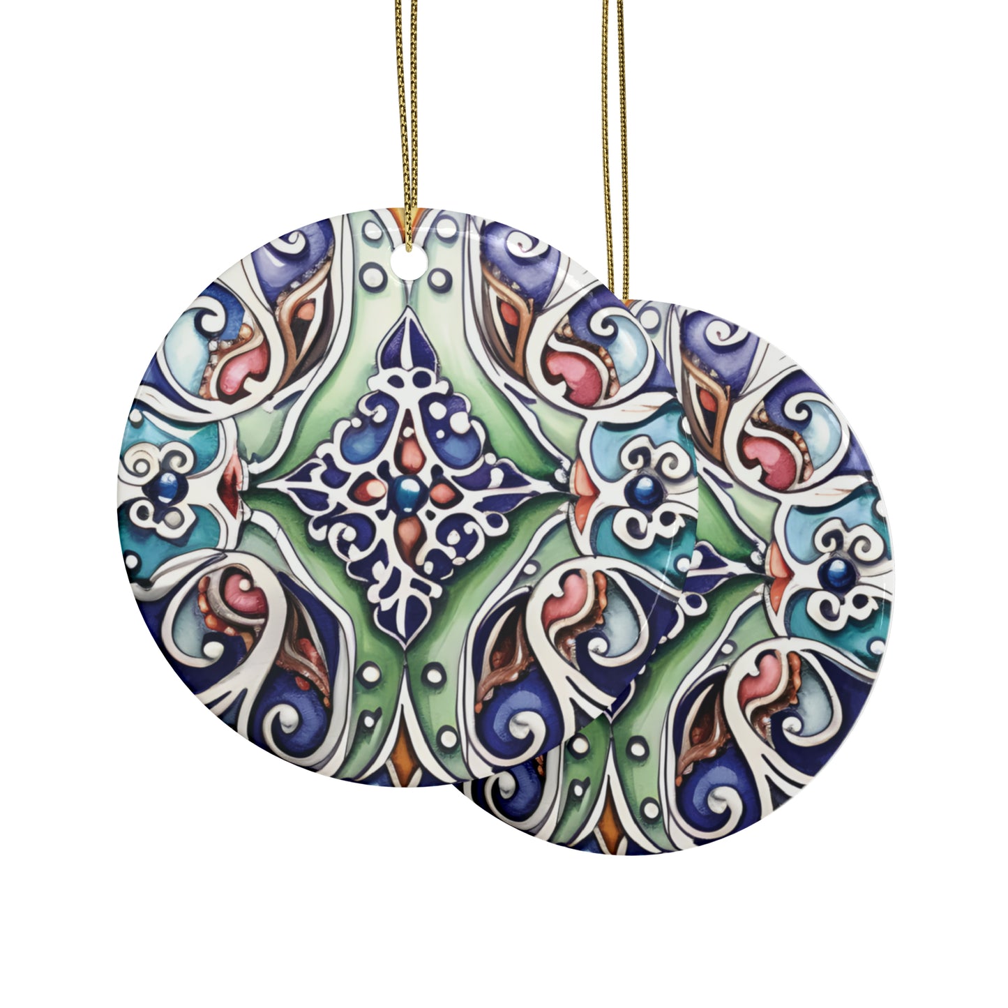 Multicolour Bead Flair Ceramic Christmas Ornaments (1pcs, 5pcs, 10pcs, 20pcs)