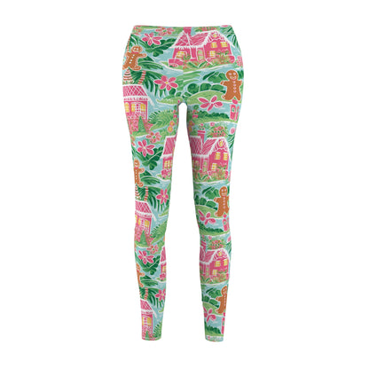 Christmas in the Tropics - Women's Cut & Sew Casual Leggings