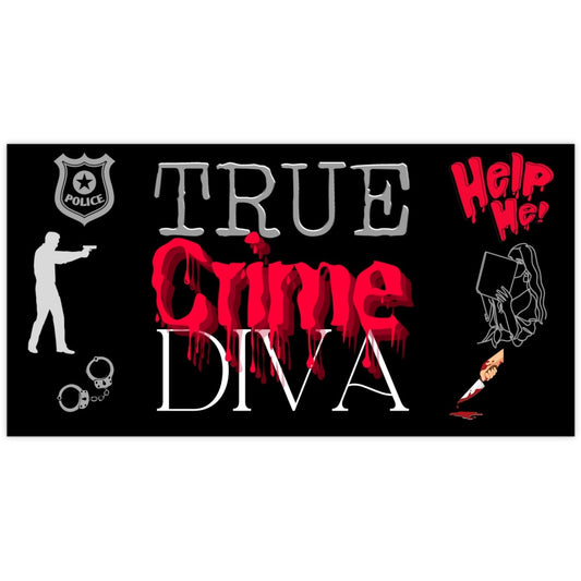 TRUE CRIME DIVA Bumper Sticker for the Couch Crime Solver Gift Car Bumper