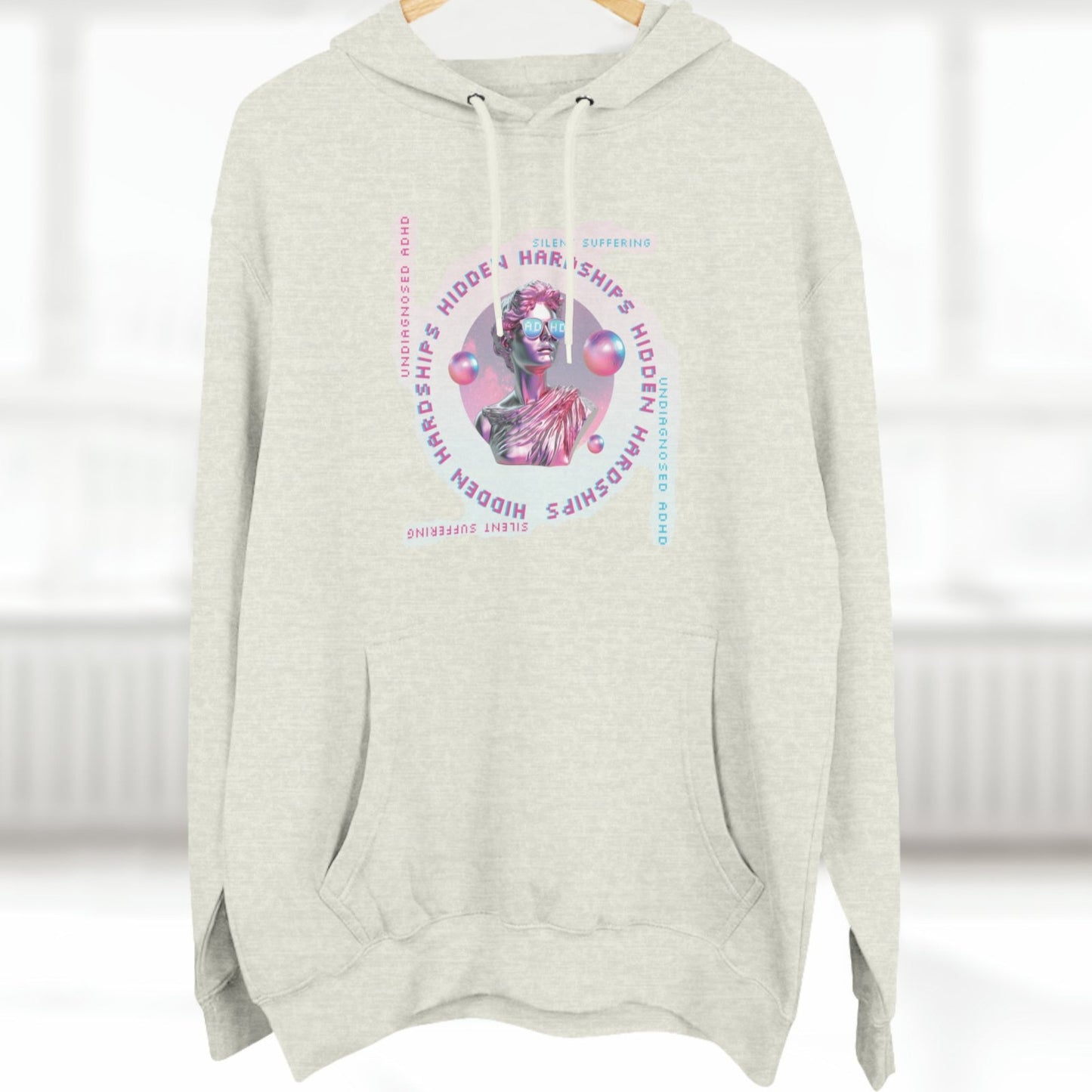 ADHD Hidden Hardships - Premium Fleece Hoodie - Undiagnosed Struggles Awareness - Ships from Canada