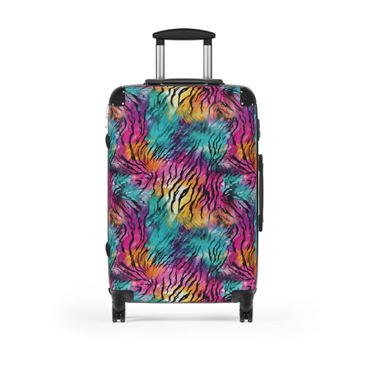 Rainbow Animal Print Suitcases Available in 3 Sizes (Small, Medium, & Large)