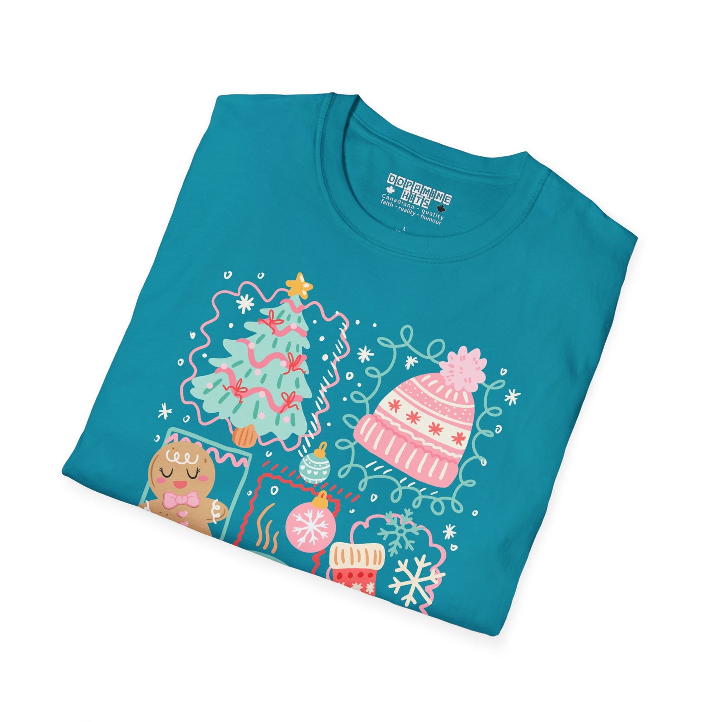 Christmas Retro Coquette | Unisex Soft-Style Cotton T-Shirt – Lightweight, Comfortable, Everyday Ready