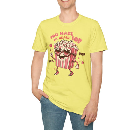 You Make My Heart Pop - Unisex Soft Cotton Retro T-Shirt - Plus Sizes Avail.