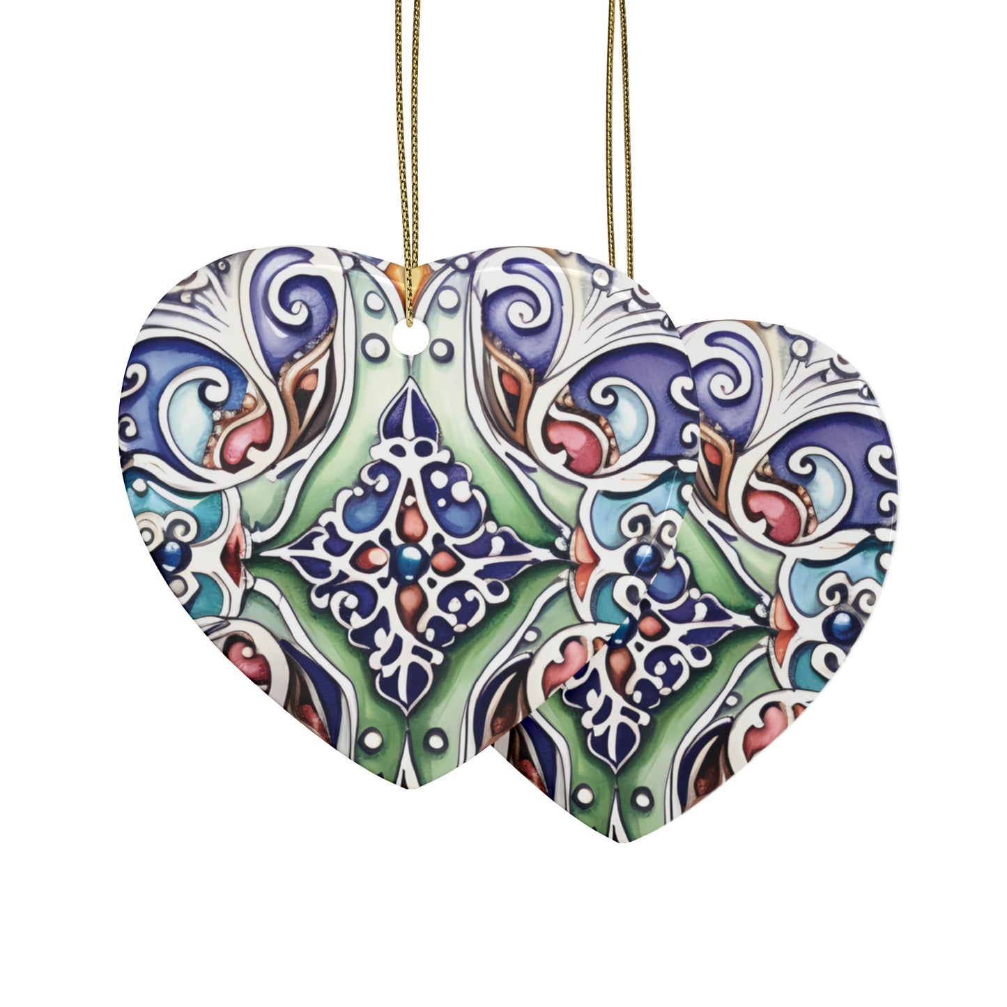 Multicolour Bead Flair Ceramic Christmas Ornaments (1pcs, 5pcs, 10pcs, 20pcs)