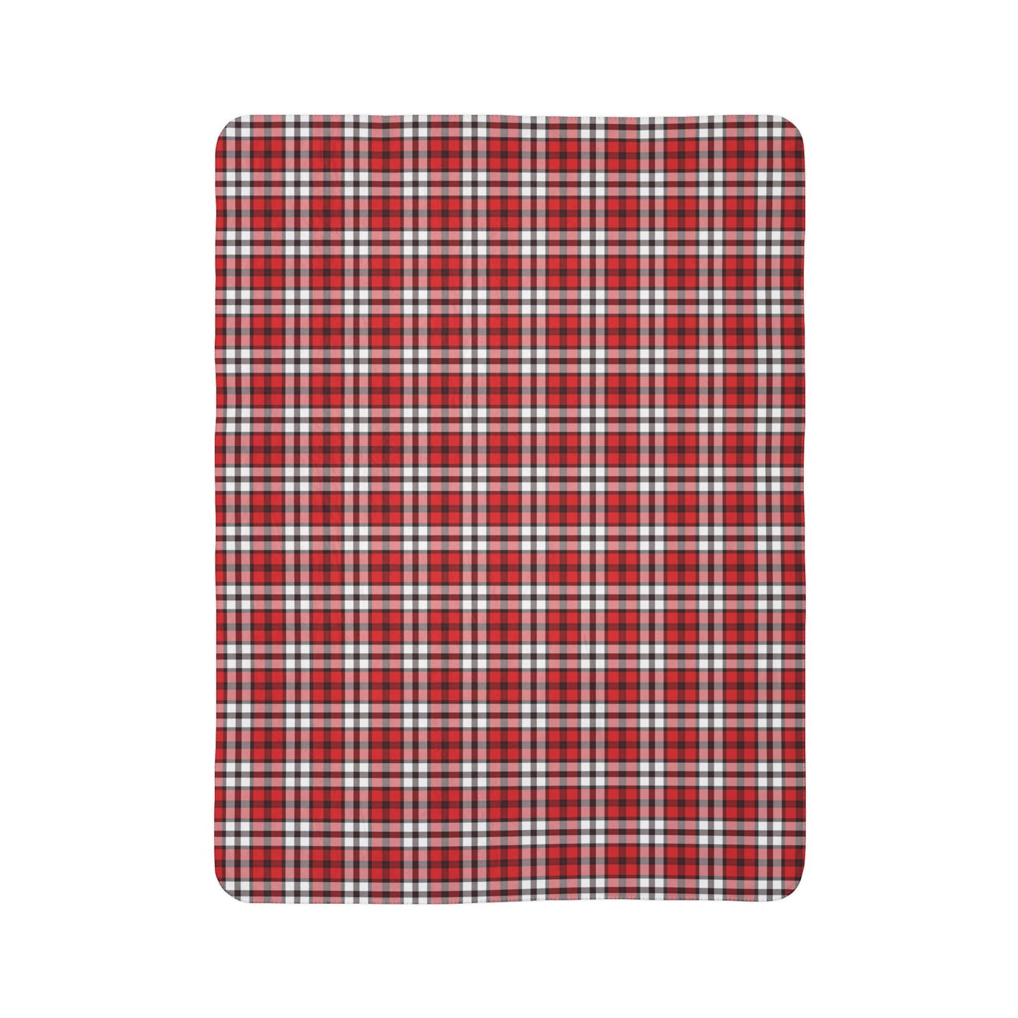 Red Cape Breton Tartan - Fleece Sherpa Blanket in 2 Sizes