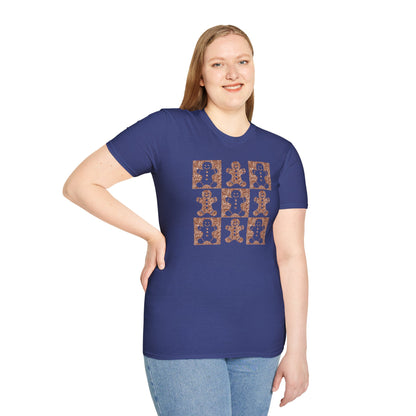 Glittery Gingerbread Men - Popular Softstyle Unisex Christmas T-Shirt