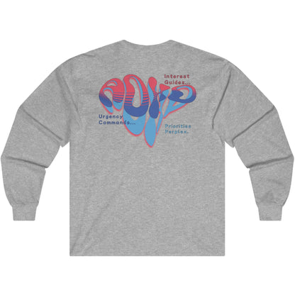 ADHD Urgency - Ultra Cotton Long Sleeve Tee - Print on Back - ADHD AWARENESS