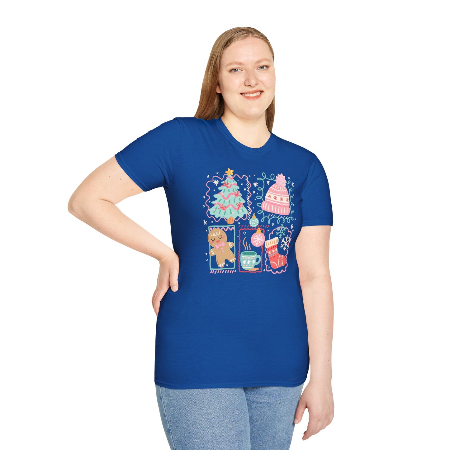 Christmas Retro Coquette | Unisex Soft-Style Cotton T-Shirt – Lightweight, Comfortable, Everyday Ready