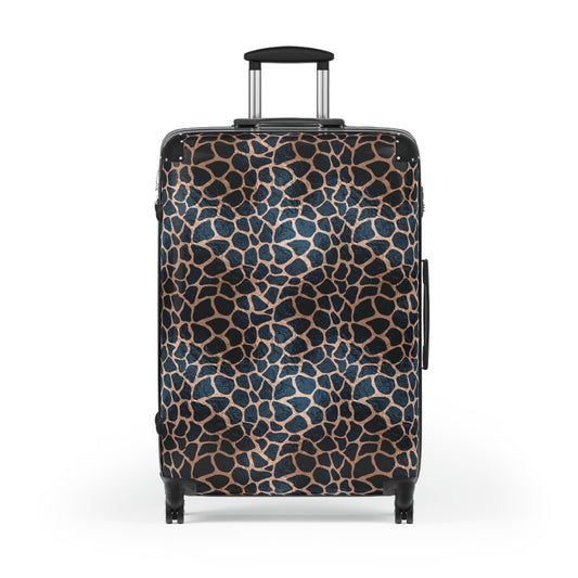 Rose Gold Giraffe Print - Suitcases Available in 3 Sizes (Small, Medium, & Large)