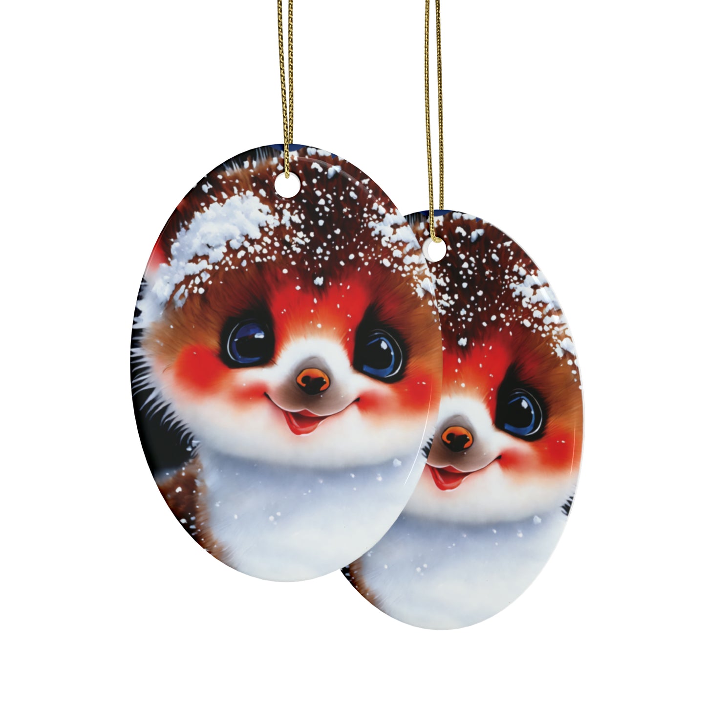 Woodland Creature | Ceramic Christmas Ornaments (1pcs, 5pcs, 10pcs, 20pcs) - 8