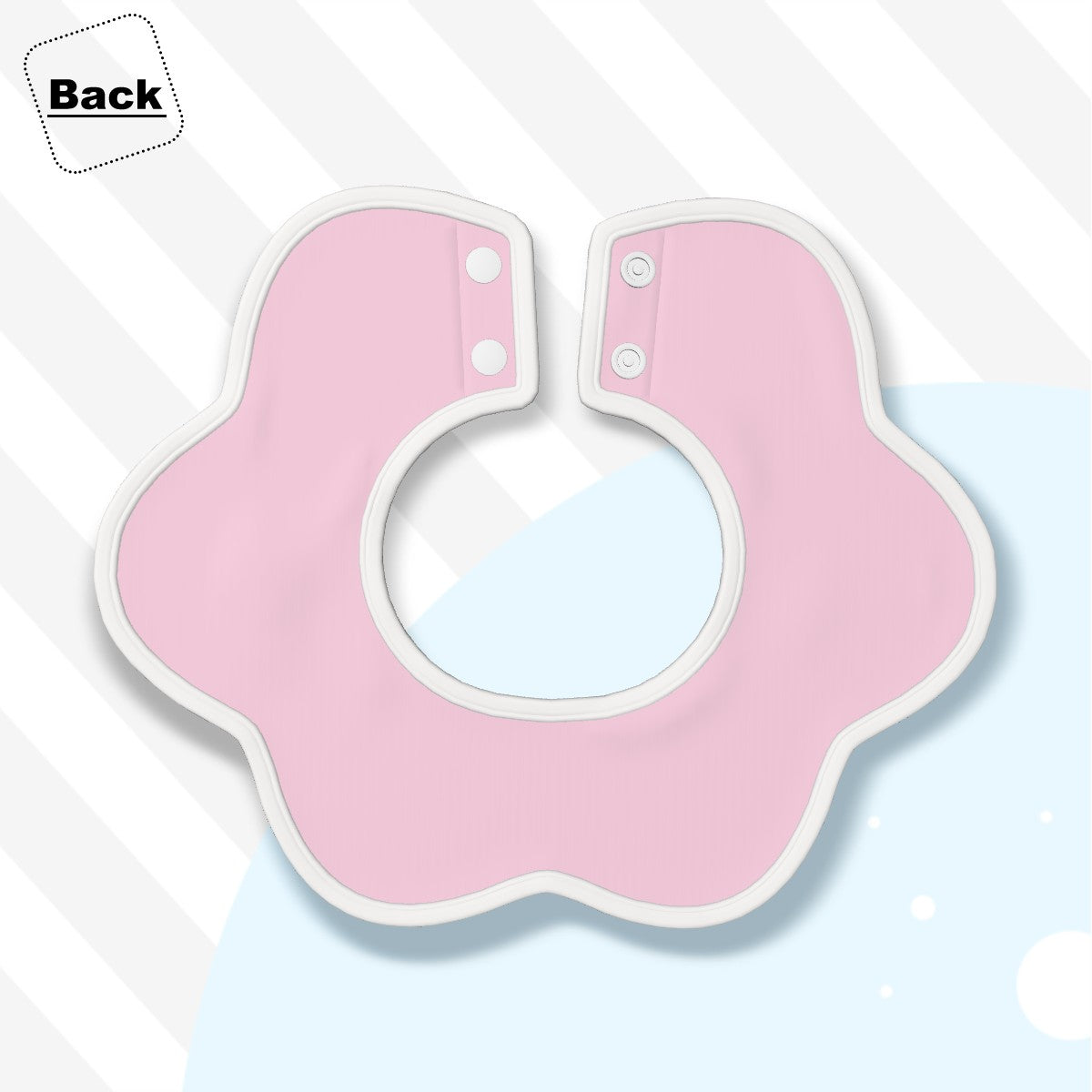 Subtle Hearts - Soft Petal-Shaped Reversible Baby Bib – Cotton Comfort for Little Ones