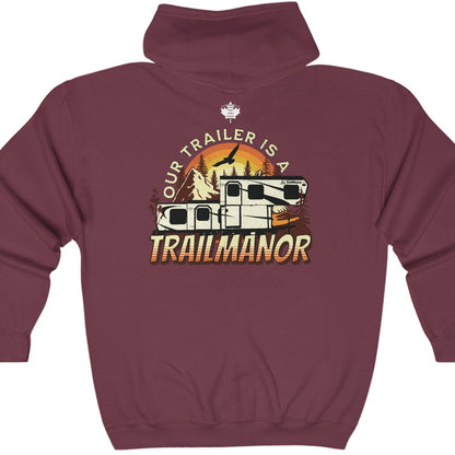 Our Trailer is a TrailManor - Unisex Heavy Blend™ Full Zip Hooded Sweatshirt - Zip-Up Hoodie