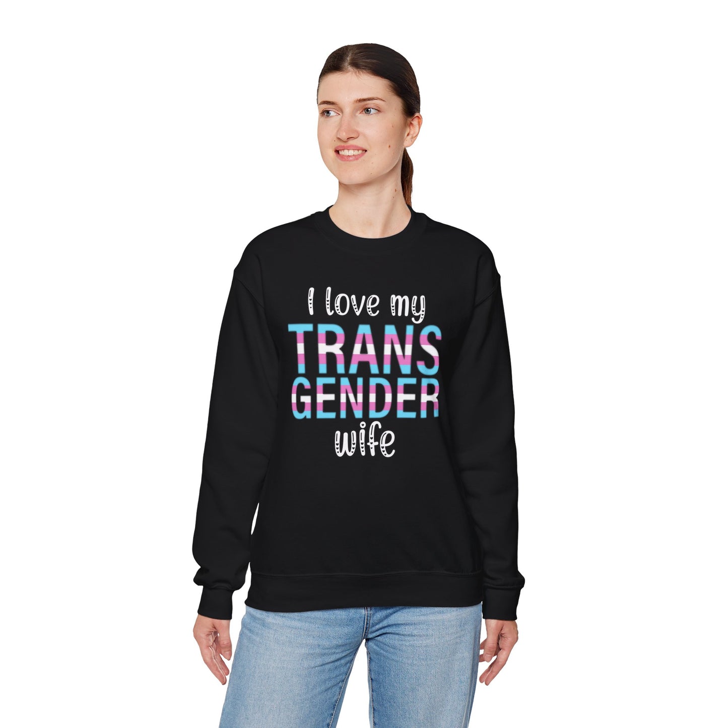I Love My Transgender Wife | Unisex Heavy Blend™ Crewneck Sweatshirt