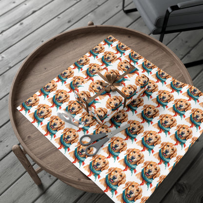 Golden Retriever - Wrapping Paper - Christmas Dog Wrap