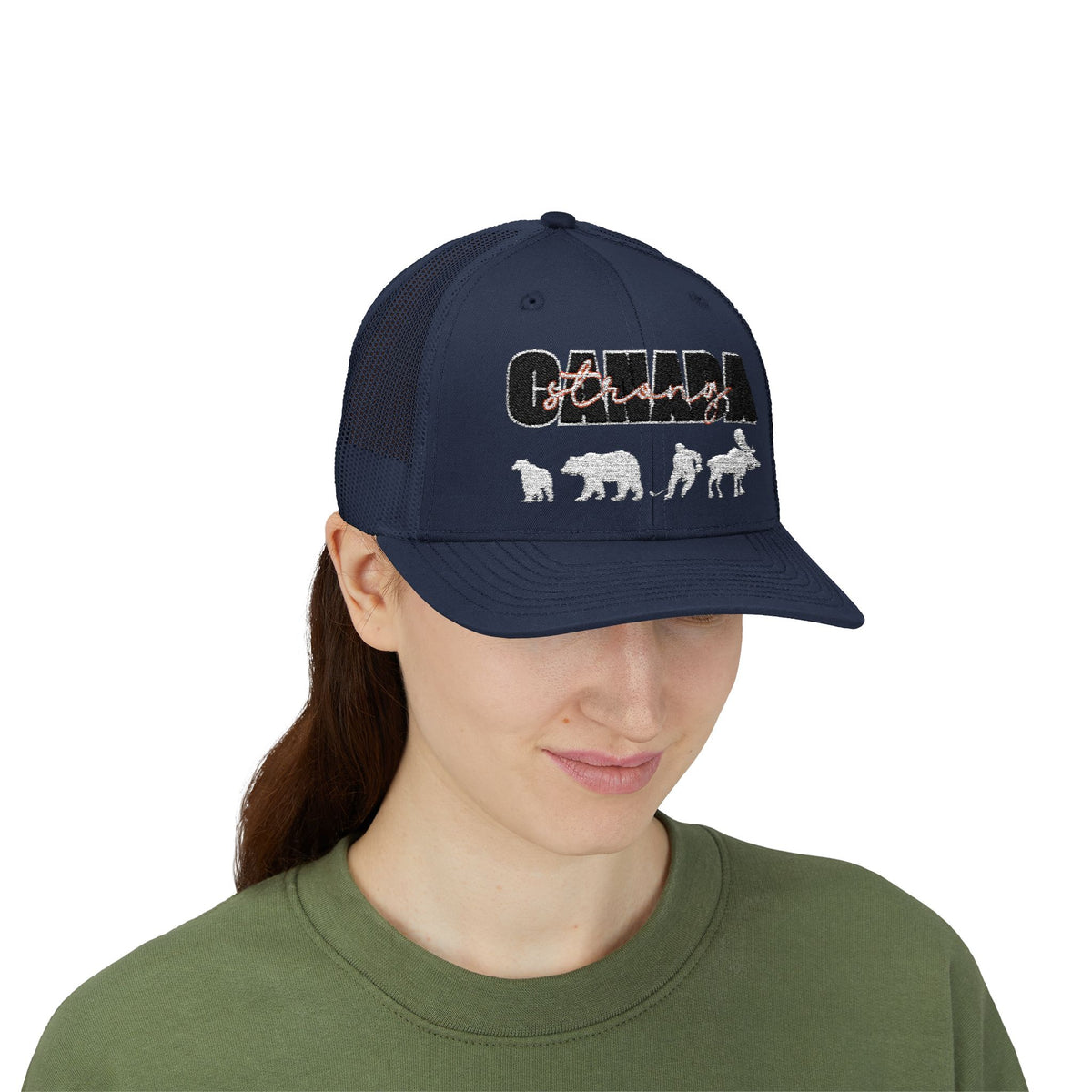 Canada Strong | Snapback Trucker Cap - White