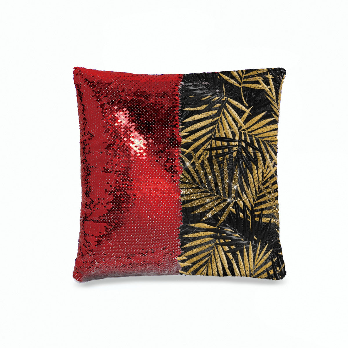 Black & Gold Glam - Sequin Pillowcase - Soft Polyester