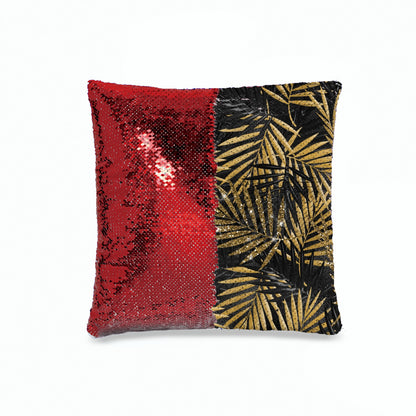 Black & Gold Glam - Sequin Pillowcase - Soft Polyester