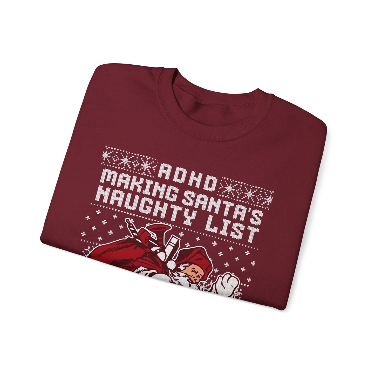 ADHD: Making Santa's Naughty List Since Forever – Unisex Heavy Blend Sweatshirt – Cozy Everyday Warmth