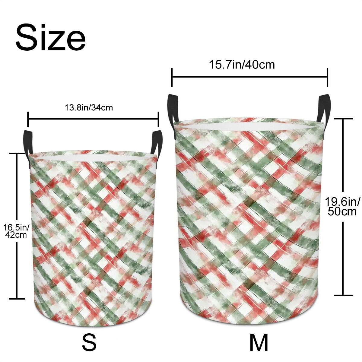 Festive Round Laundry Basket | Oxford Cloth Storage Bin - Durable, Waterproof & Easy to Carry