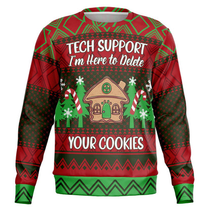 IT Tech Support Ugly Christmas Sweater - Athletic Sweatshirt