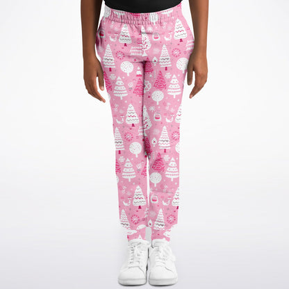 Pink Winter Wonderland - Fashion Kids/Youth Jogger - AOP