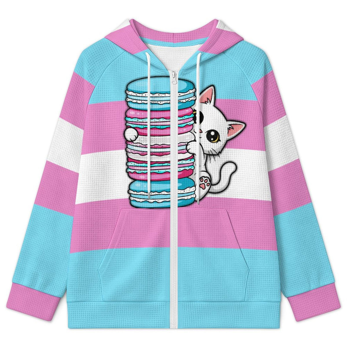 Peeking Kitten | 220gsm Hoodie Zipper Sweater and DH Maple on back
