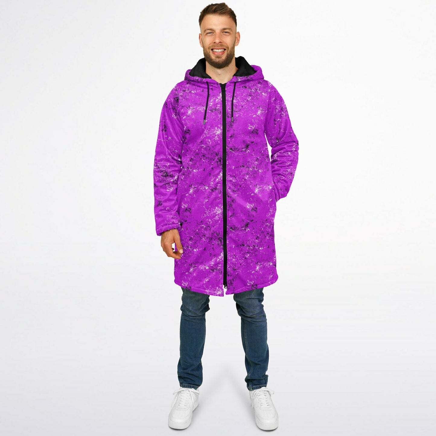 Grunge Zipper Cloak | Stylish, Warm, and Functional - Magenta