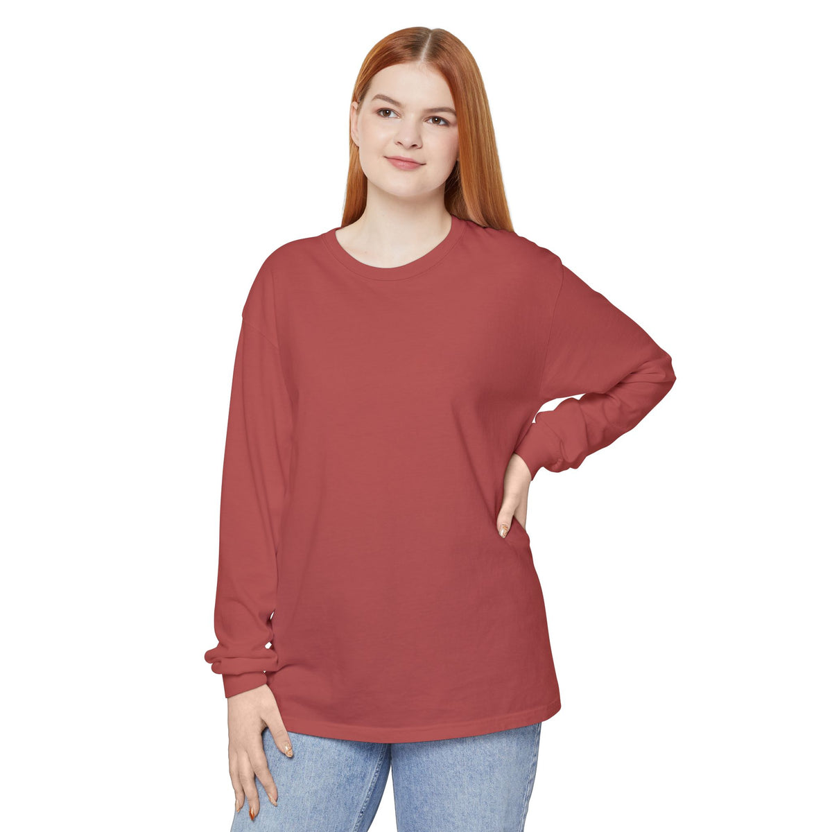 ADHD SQUAD | Unisex Garment-Dyed Long Sleeve Tee - Chaotic Thoughts That Are Constantly Fading Away