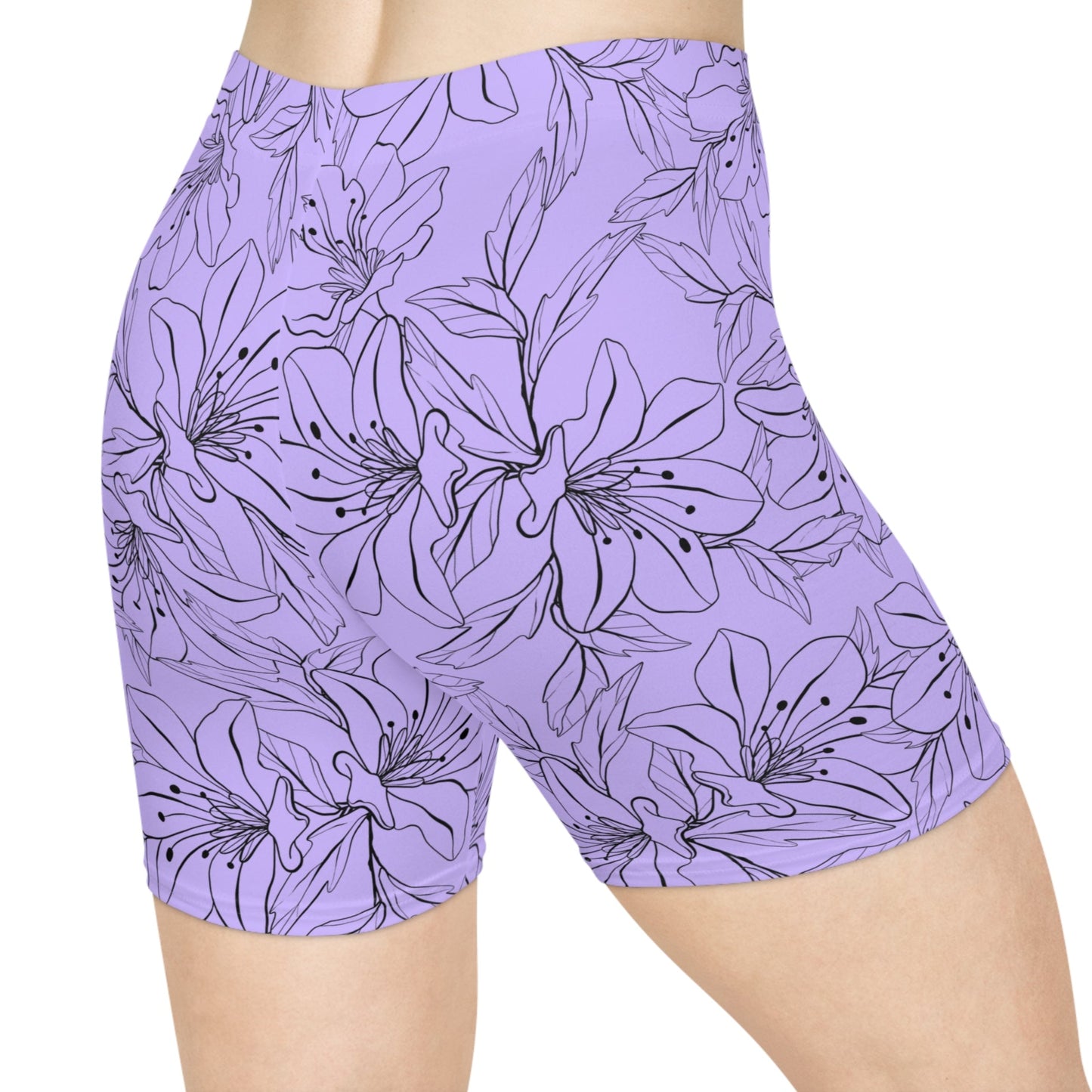 Spring Orchids Collection | Women’s Bike Shorts – Suede-Soft Style for All-Day Comfort