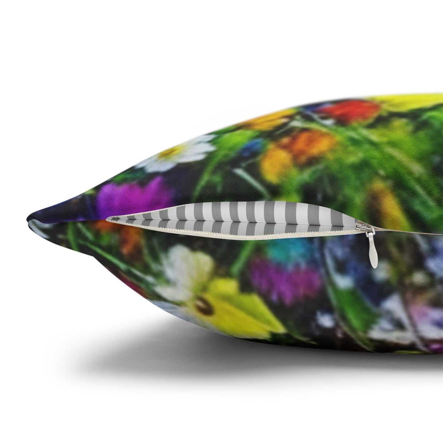 Wildflower Meadow - Spun Polyester Square Pillowcase Cushion Cover