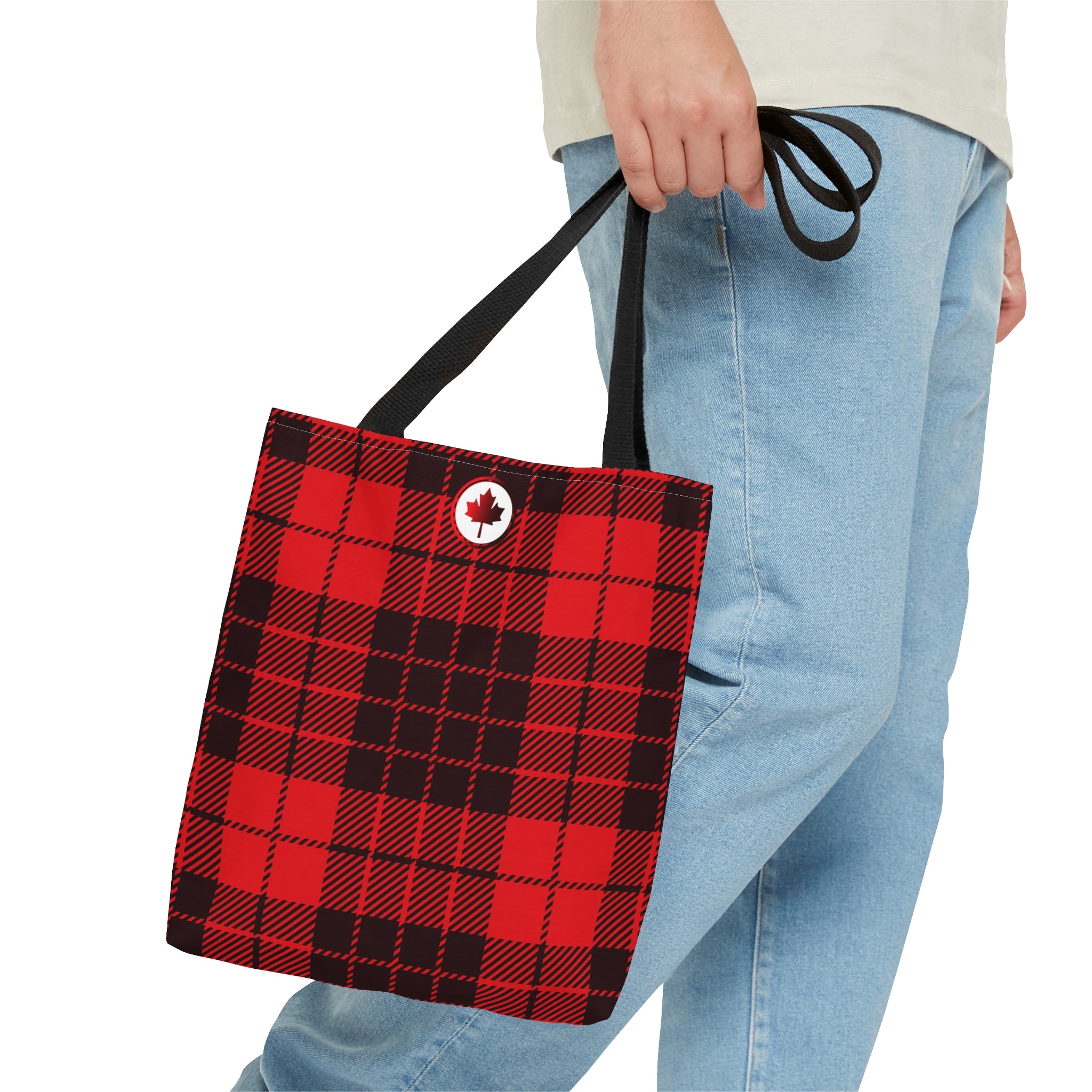 Plaid canvas hot sale tote bags