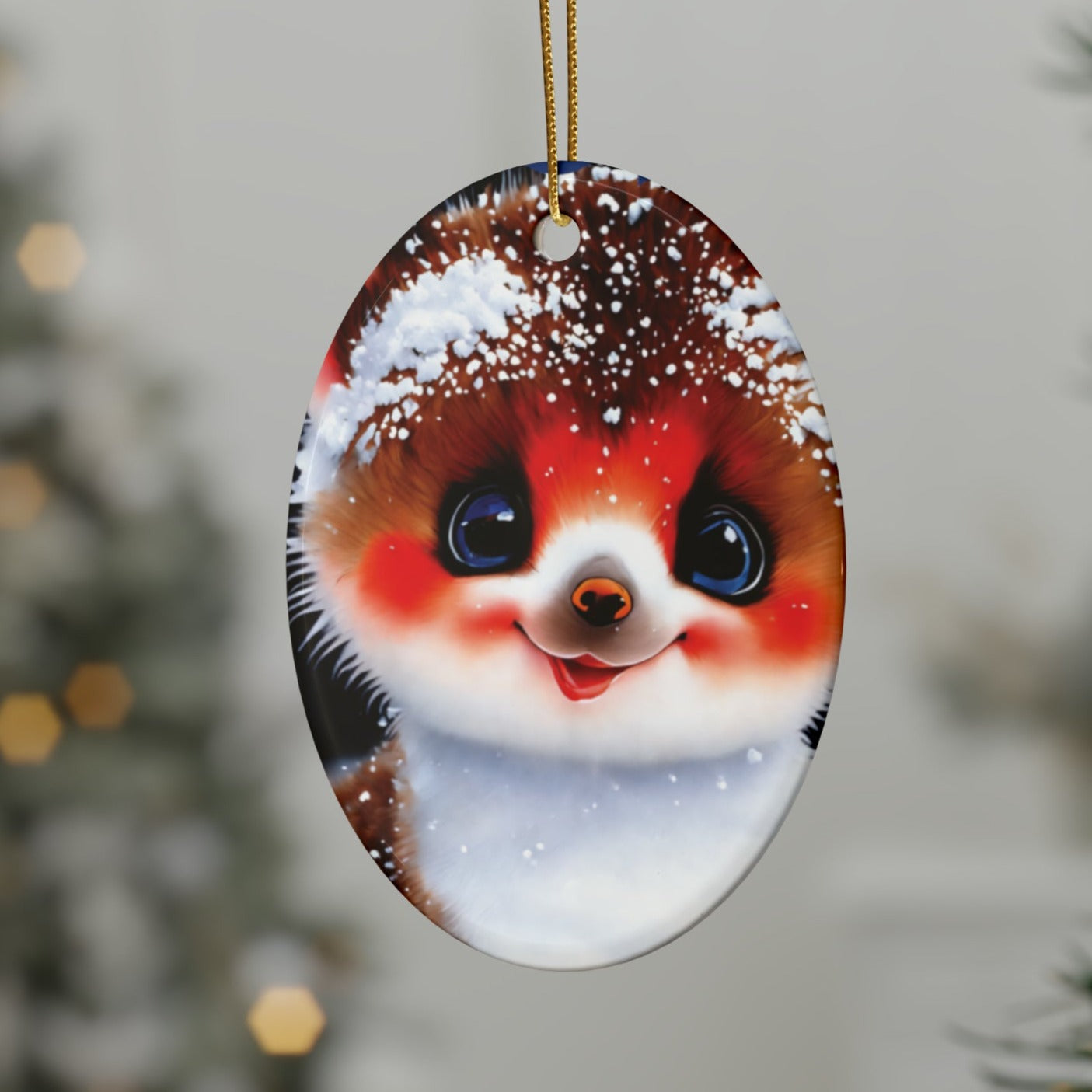 Woodland Creature | Ceramic Christmas Ornaments (1pcs, 5pcs, 10pcs, 20pcs) - 8