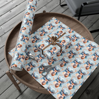 Beautiful Winter Reindeer - Wrapping Paper Reindeer Christmas Wrap