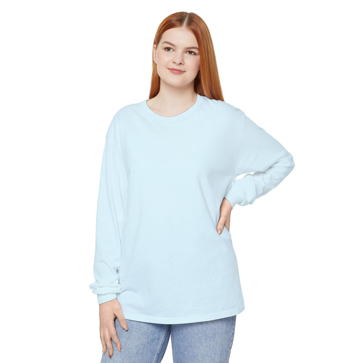 ADHD SQUAD | Unisex Garment-Dyed Long Sleeve Tee - Chaotic Thoughts That Are Constantly Fading Away