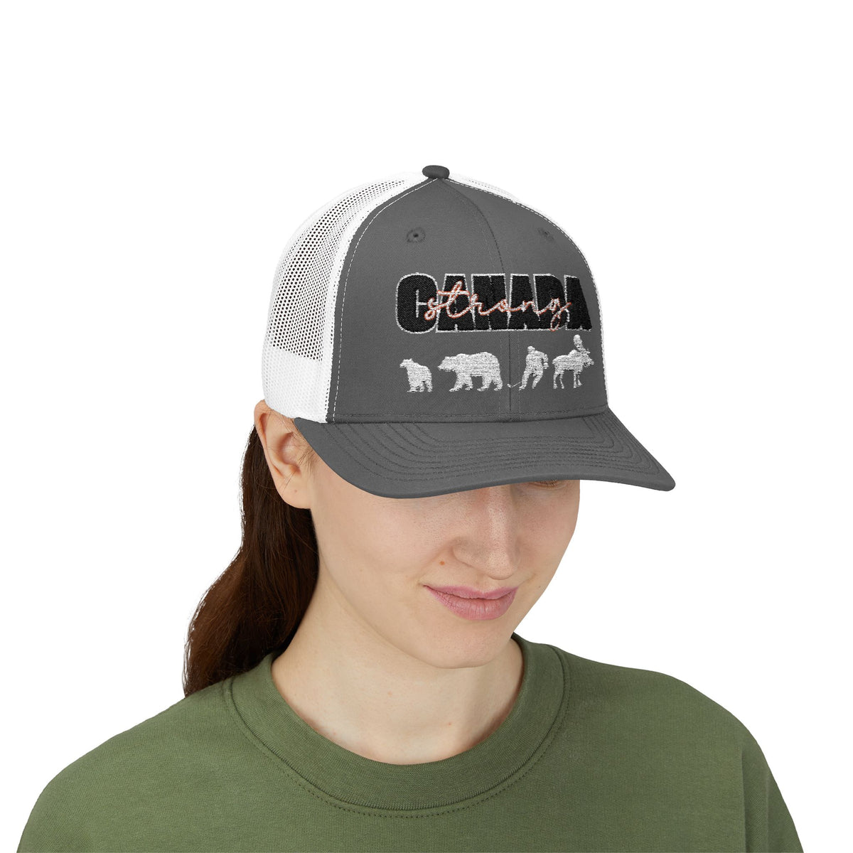 Canada Strong | Snapback Trucker Cap - White