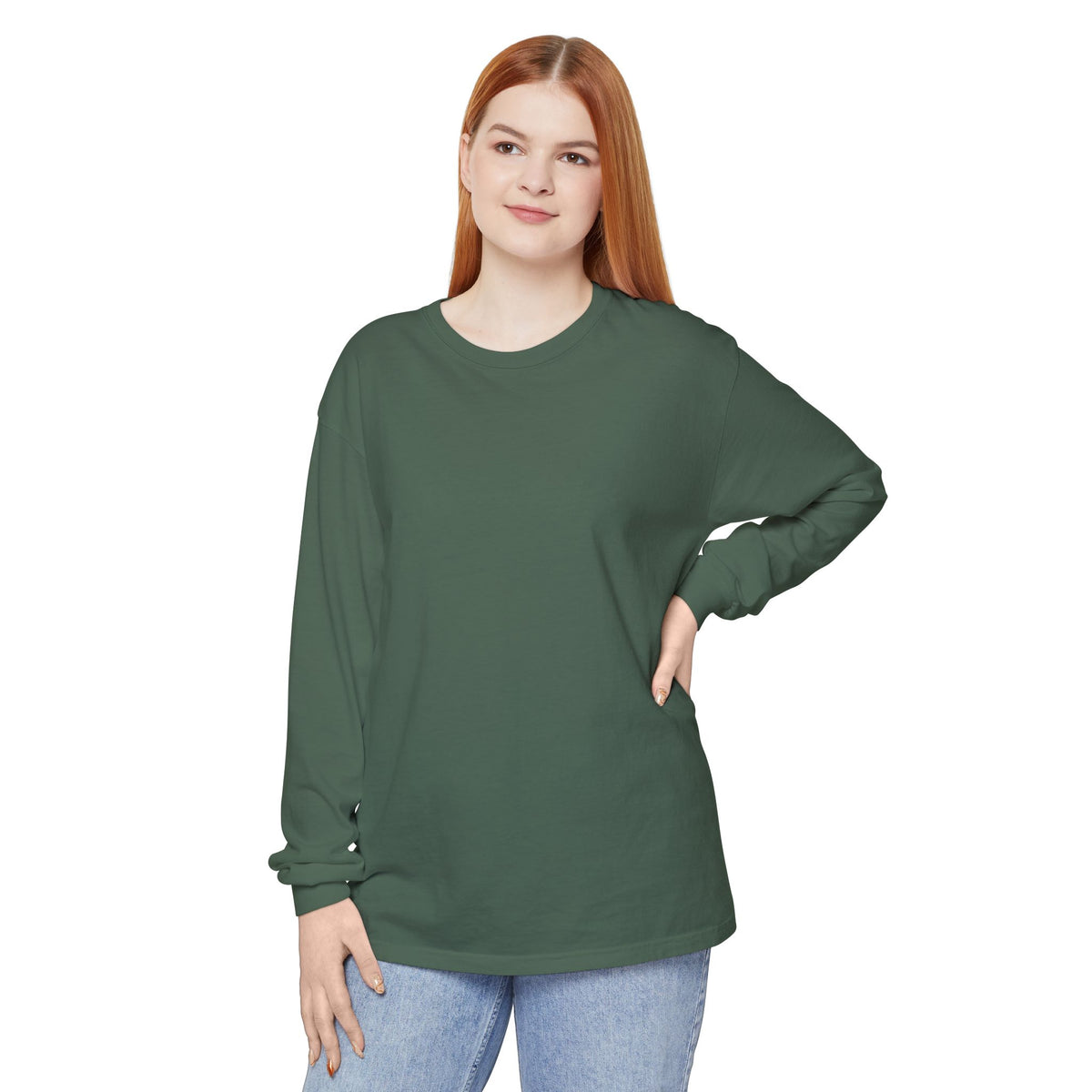 ADHD SQUAD | Unisex Garment-Dyed Long Sleeve Tee - Chaotic Thoughts That Are Constantly Fading Away